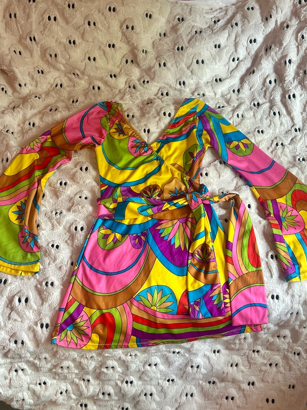 Psychedelic hippie gogo dress size small
